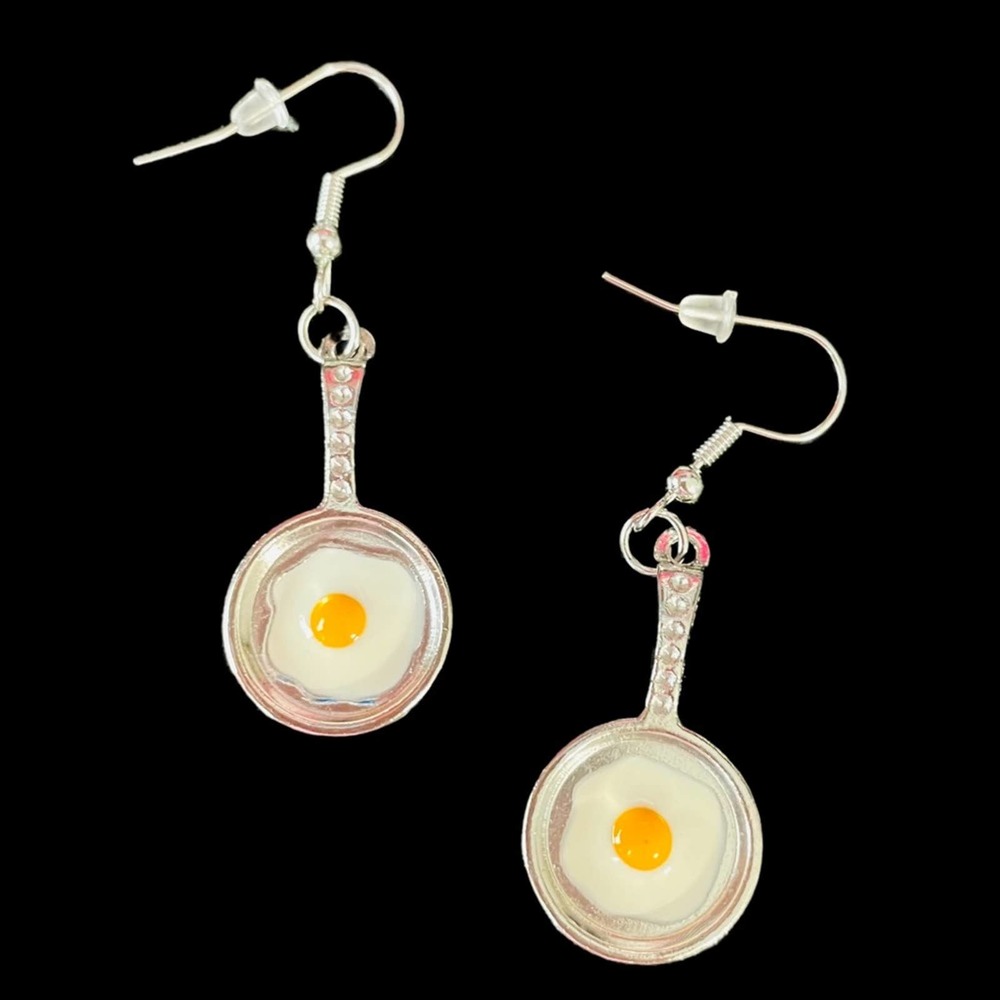 Eggs in a Frying Pan Earrings